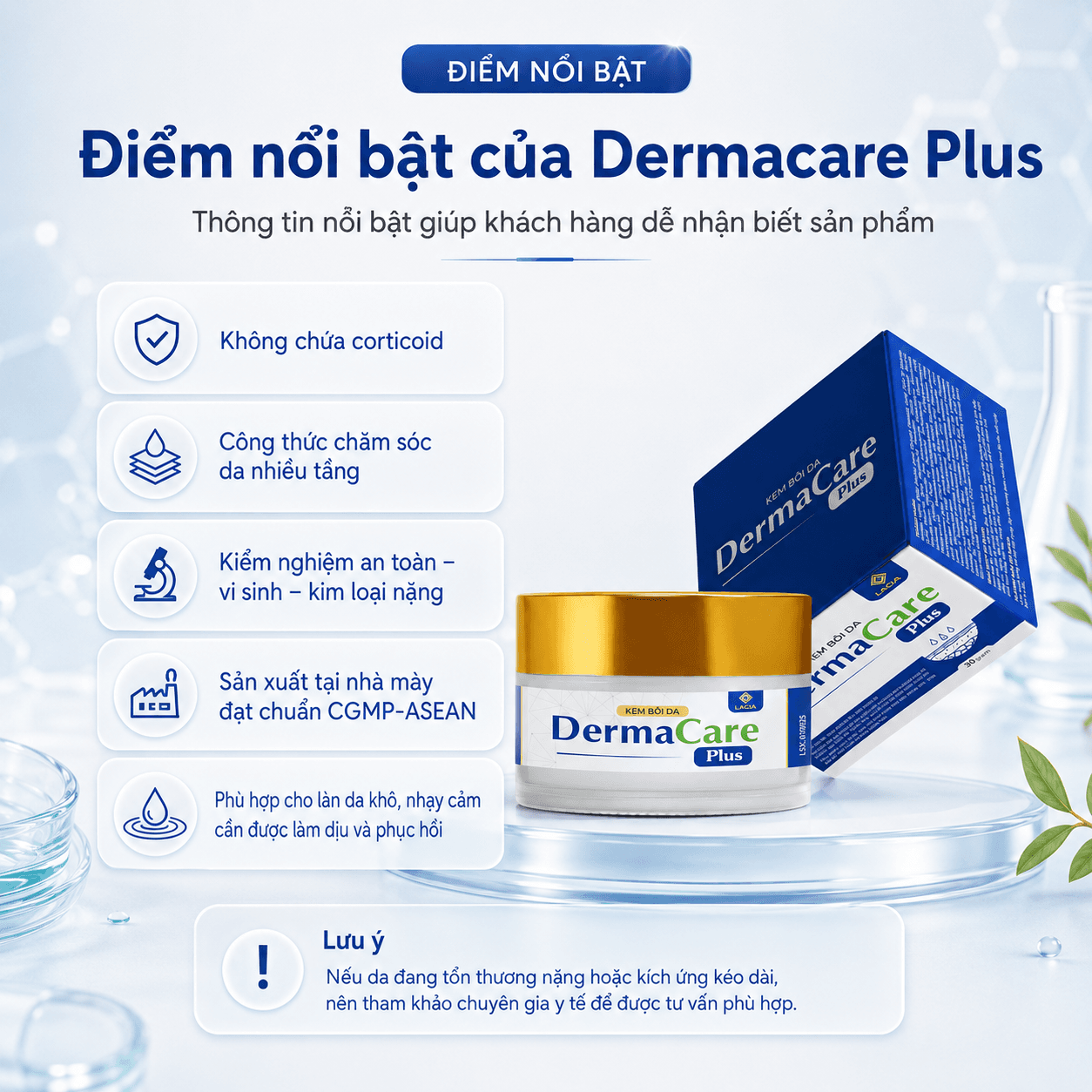 Kem Bôi Da DermaCare Plus — Nắp Vàng thumbnail 4