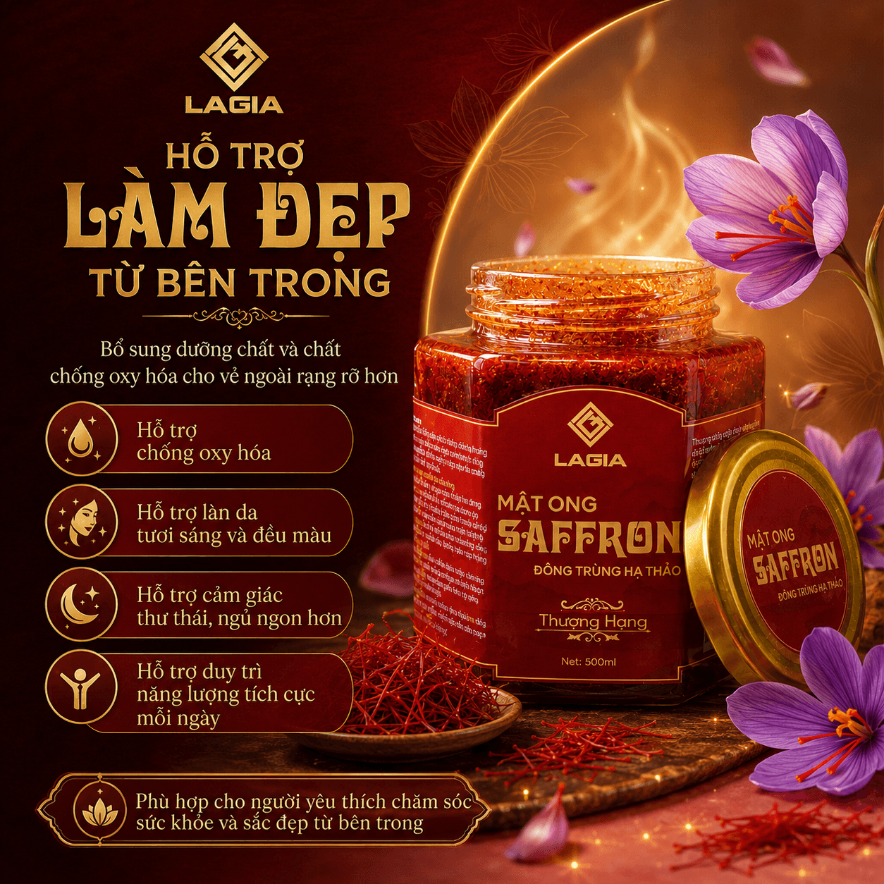 Mật Ong Saffron Đông Trùng Hạ Thảo thumbnail 4