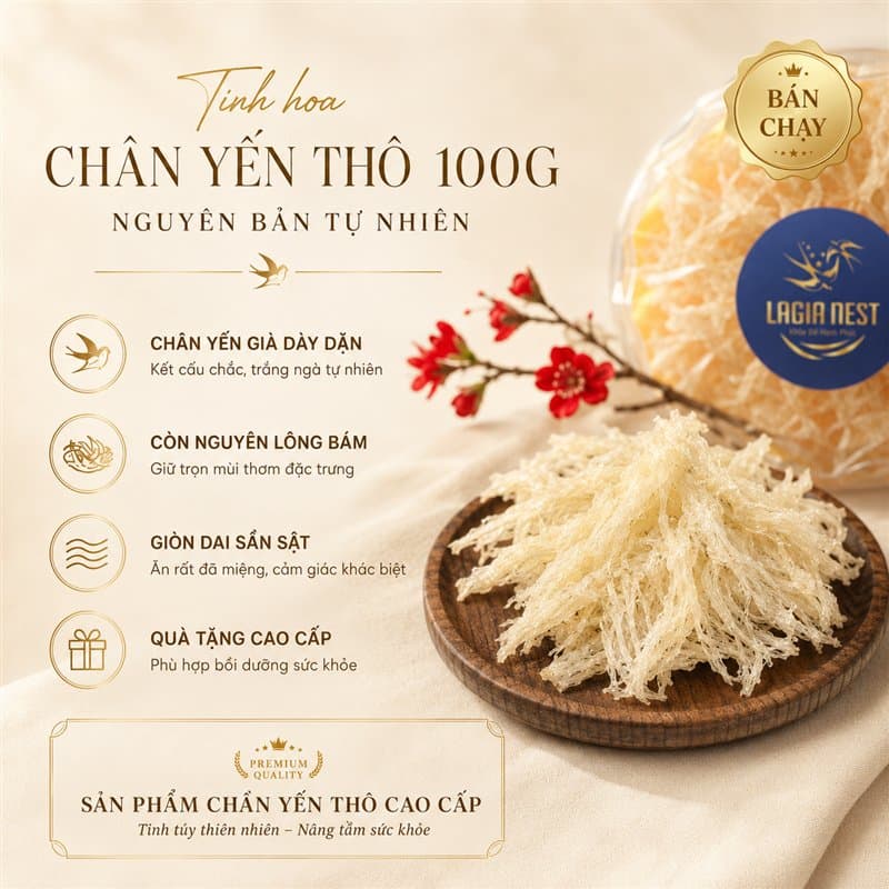 Chân Yến Thô Thượng Hạng 100g thumbnail 3