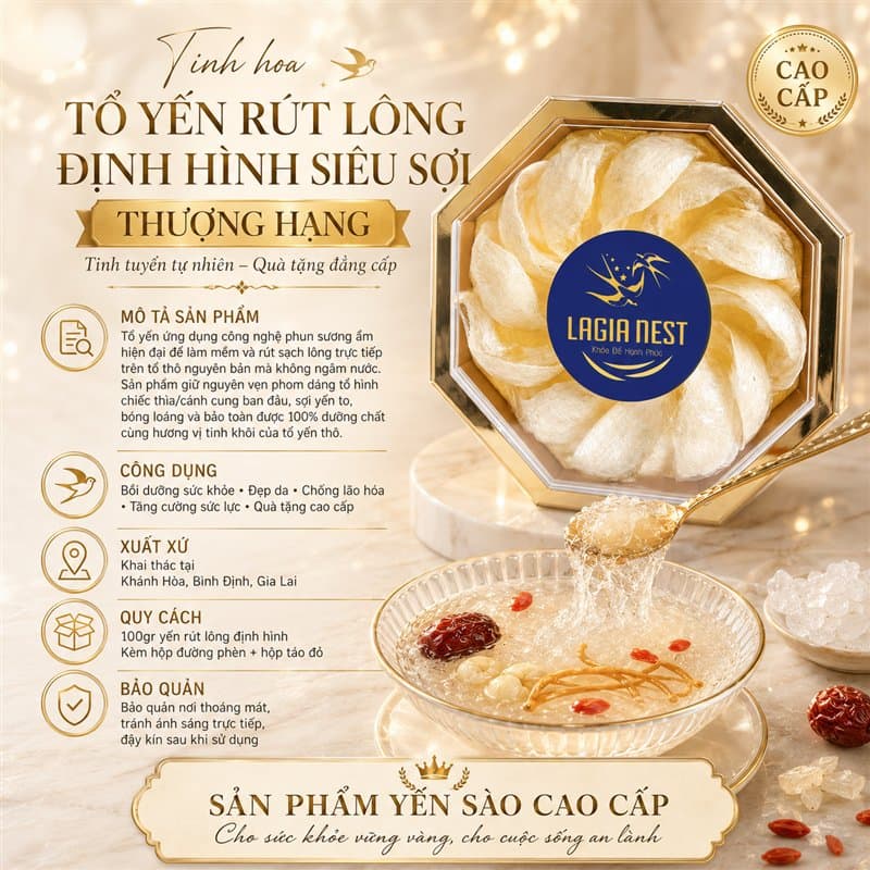 Tổ Yến Rút Lông Định Hình Siêu Sợi thumbnail 2