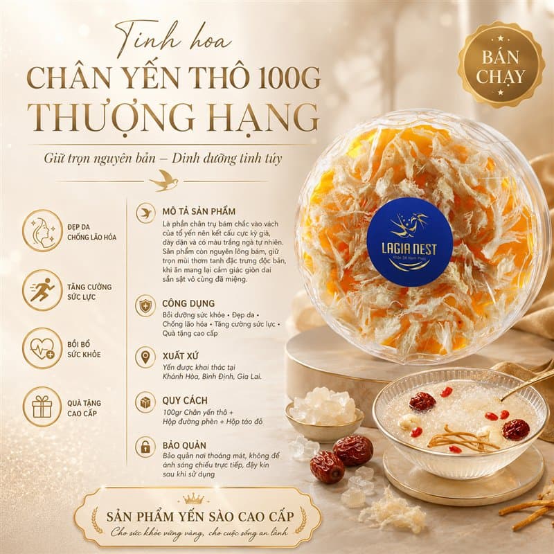 Chân Yến Thô Thượng Hạng 100g