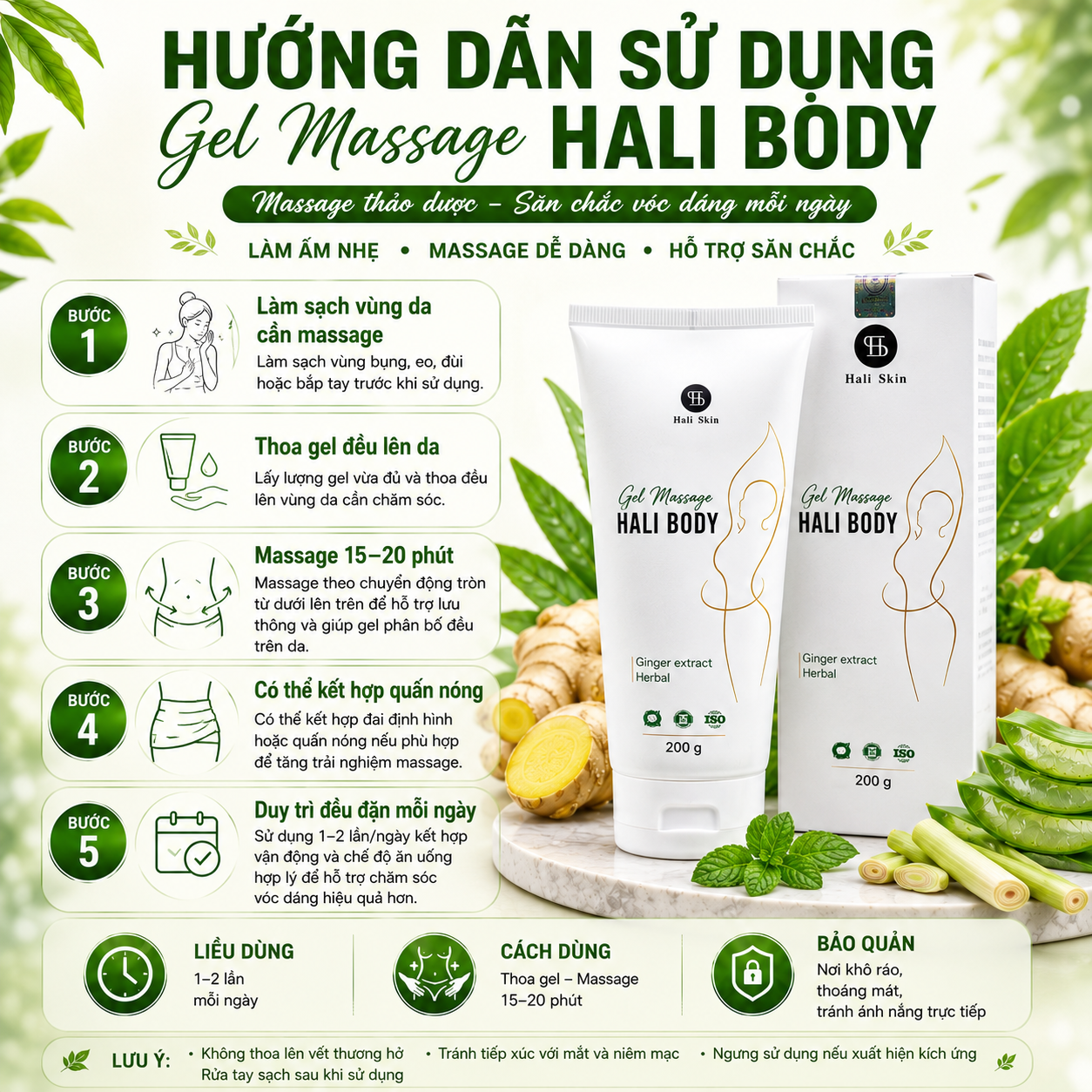 Gel Massage Firming Hali Body - hình 5