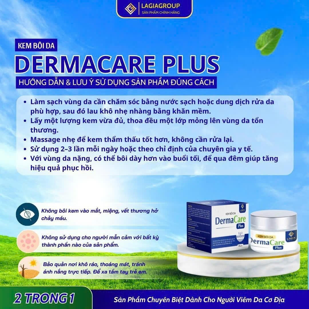 Hướng dẫn sử dụng và lưu ý khi dùng Kem Bôi Da DermaCare Plus — sản phẩm chuyên biệt dành cho người viêm da cơ địa.