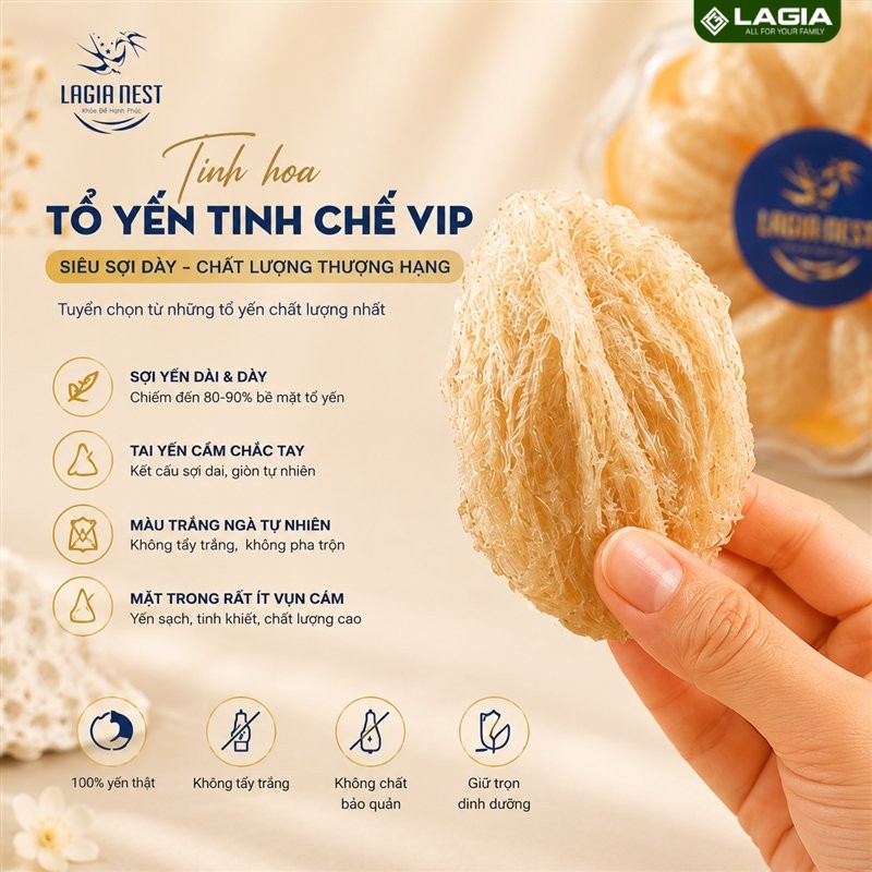 Tổ yến tinh chế bảo quản đúng cách giữ trọn dưỡng chất